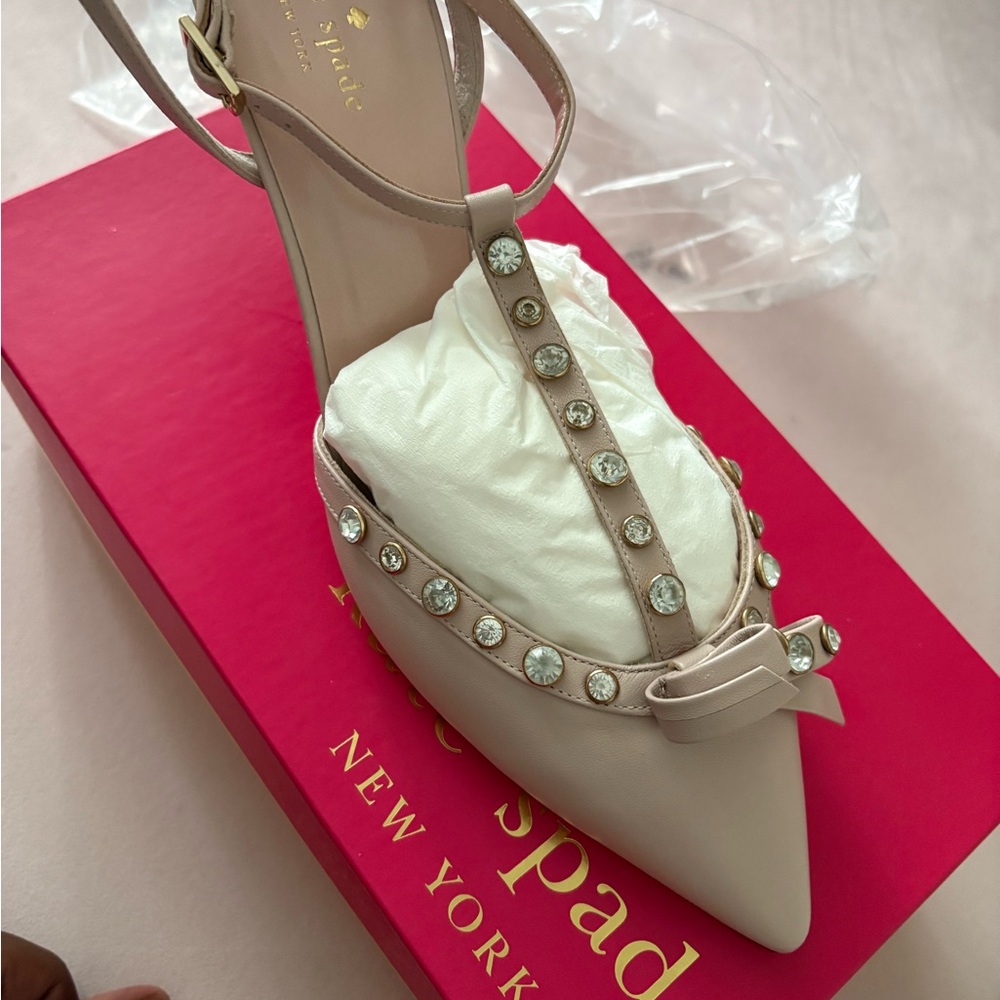 Kate Spade Beige Studded Heels